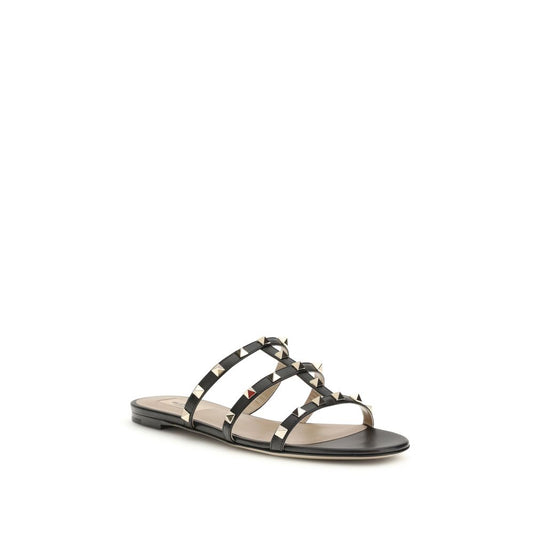 Black Calf Leather Bos Taurus Sandals