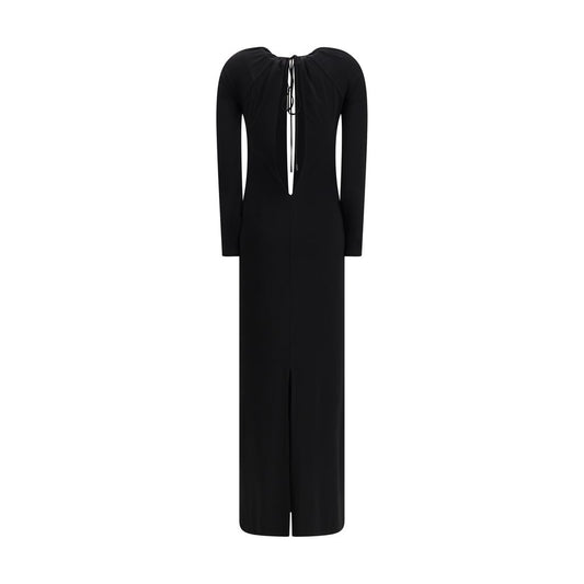 Black Viscose Casual Dress