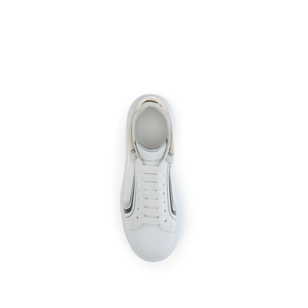 White Rubber Platform Sneakers
