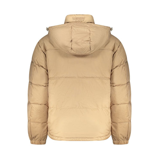Beige Polyester Men Jacket