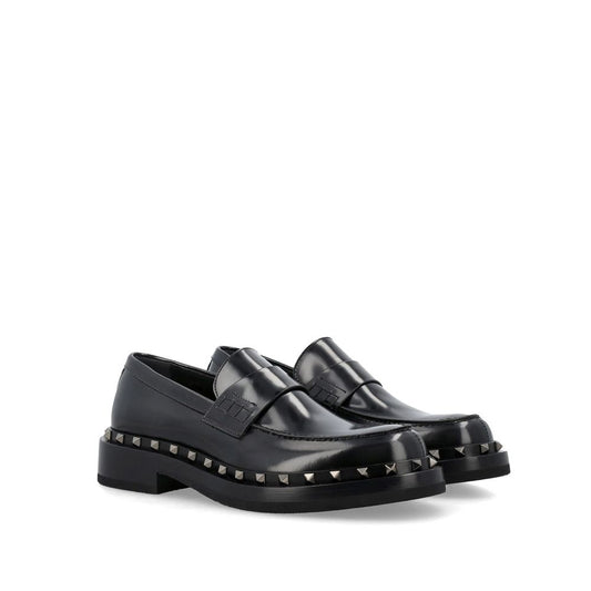 Black Calfskin Slip-On Loafers