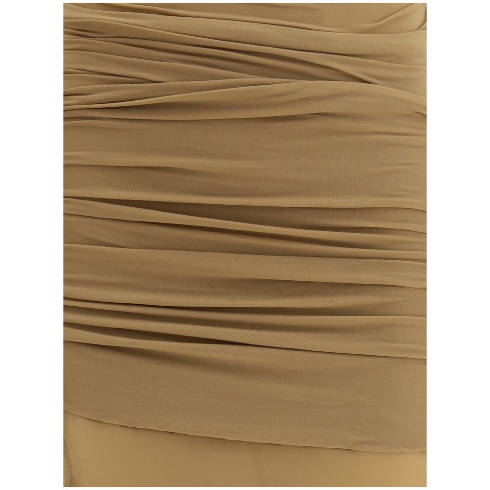 Beige Copper Casual Dress