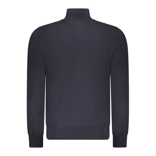 Blue Cotton Men Sweater