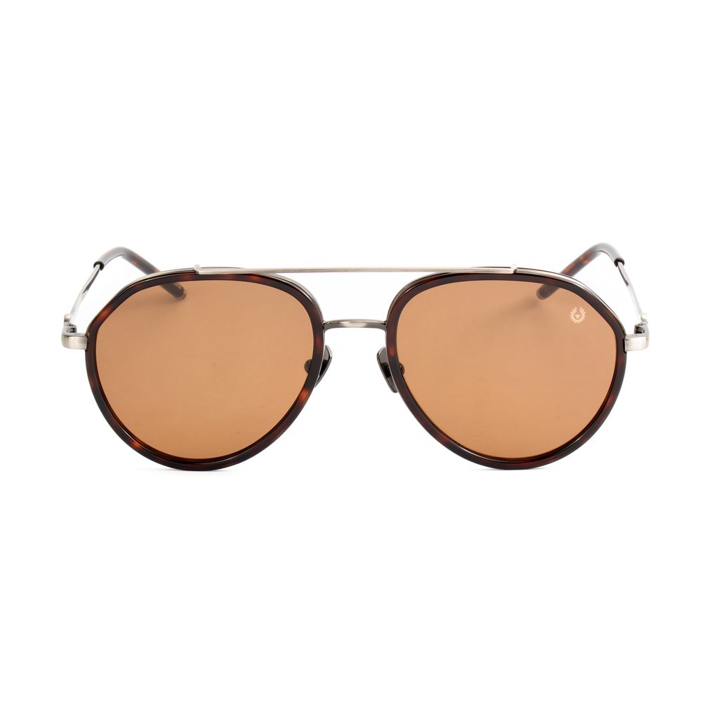 Brown Stainless Steel Sunglasses