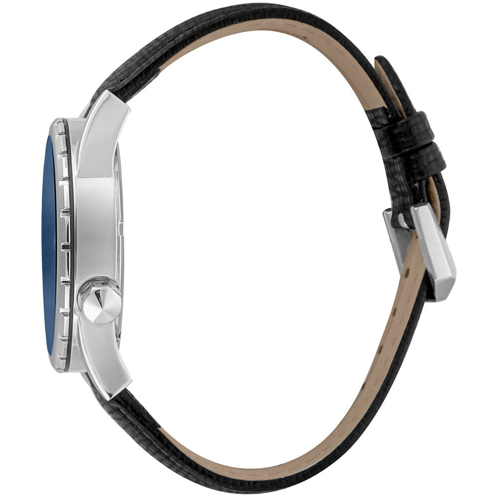 Black Leather Dress Watch