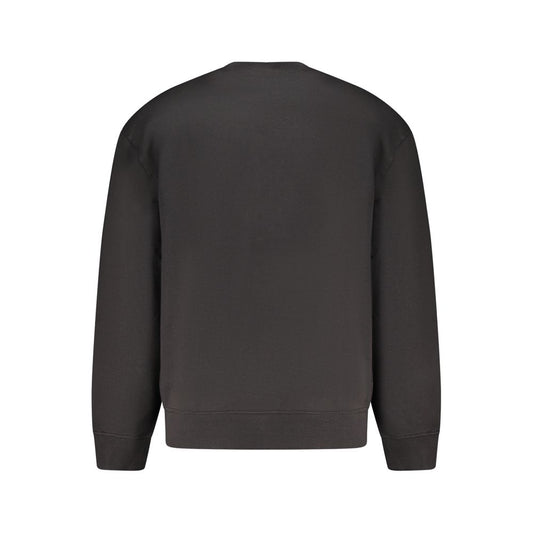 Black Cotton Men Sweater