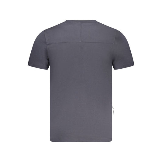 Blue Cotton Men T-Shirt