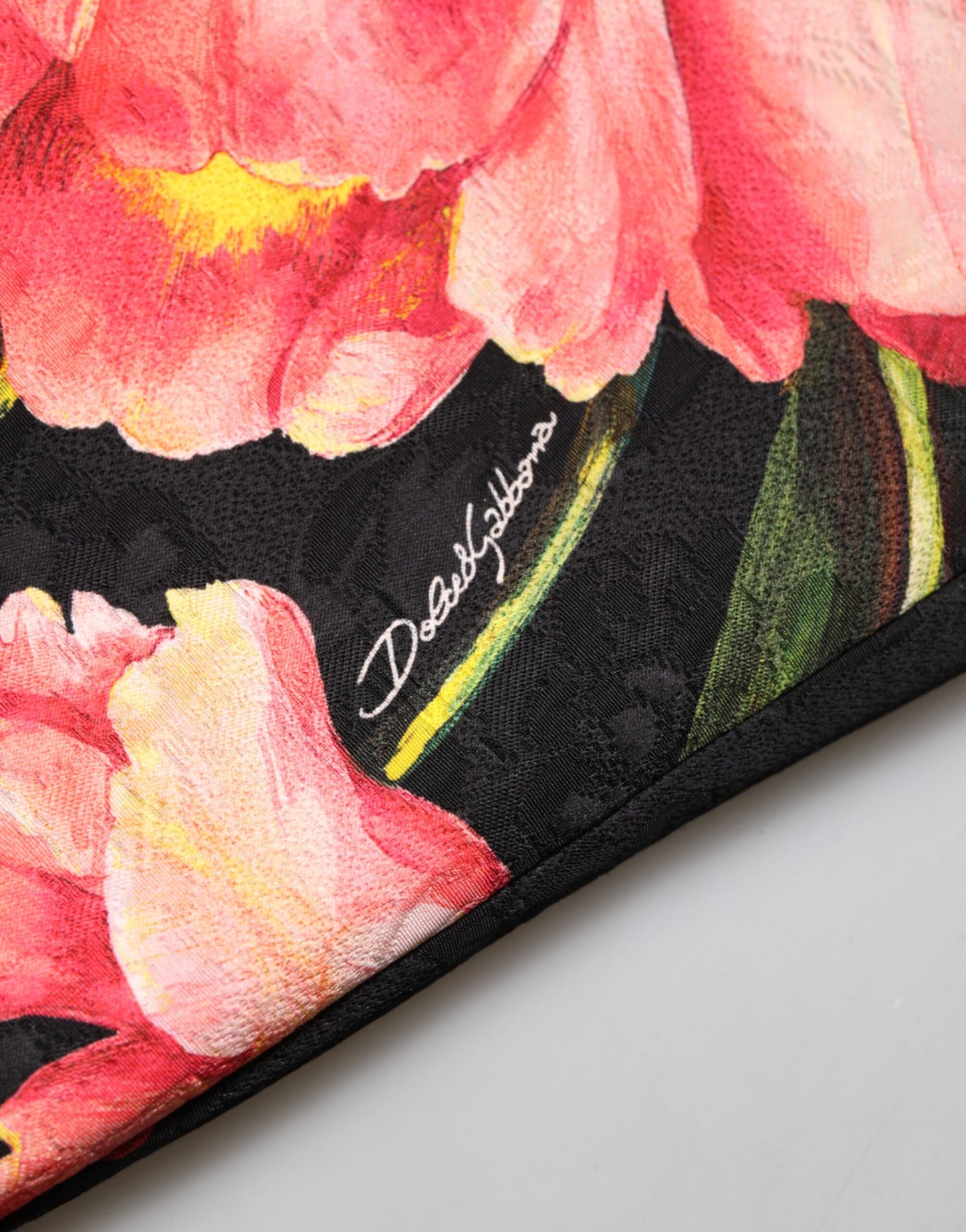 Black Floral Print Viscose A-line Mini Dress