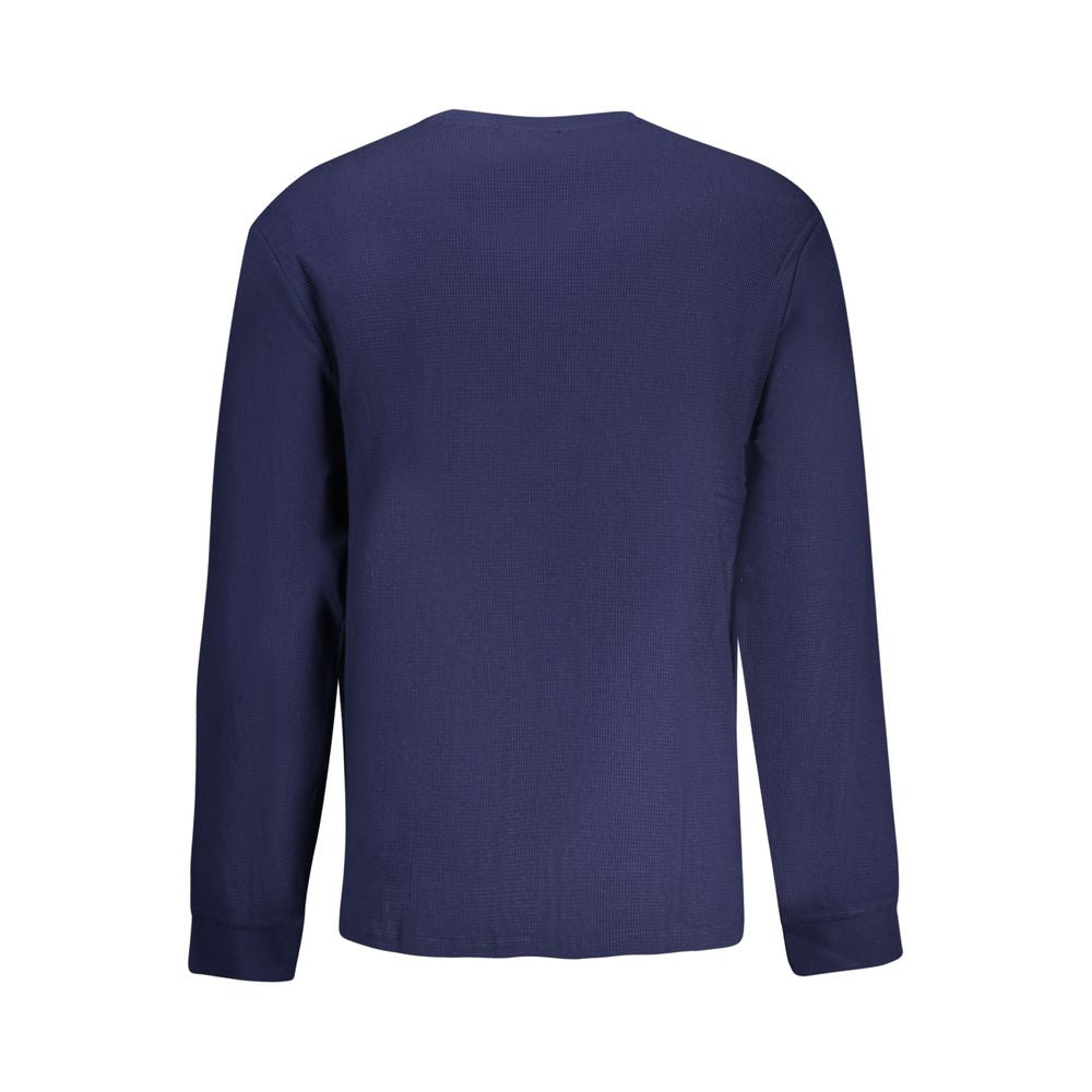 Blue Cotton Men Sweater