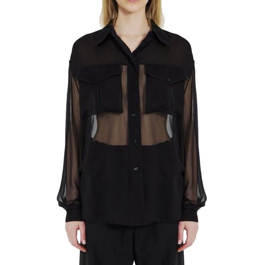 Black Silk Dress Shirt