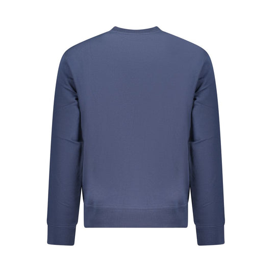 Blue Cotton Men Sweater