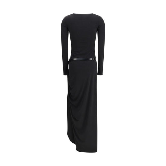 Black Polyester Casual Dress