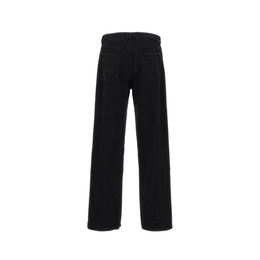 Black Cotton Relaxed Fit Jeans