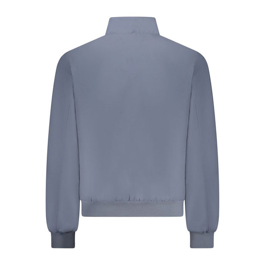 Blue Cotton Men Jacket