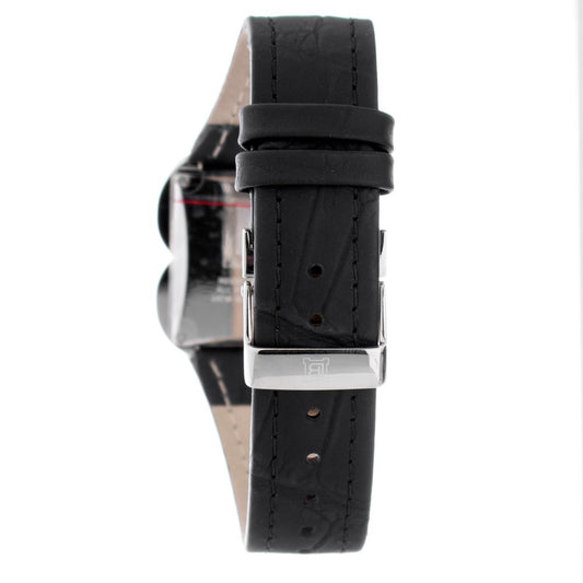Black Leather Dress Watch