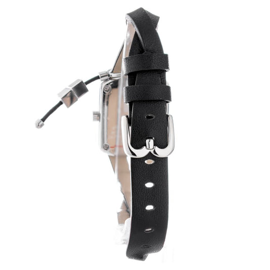 Black Leather Dress Watch