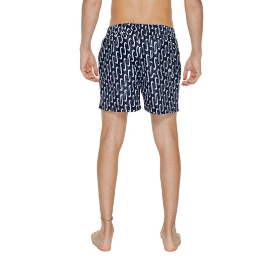 Black Polyester Swim Shorts