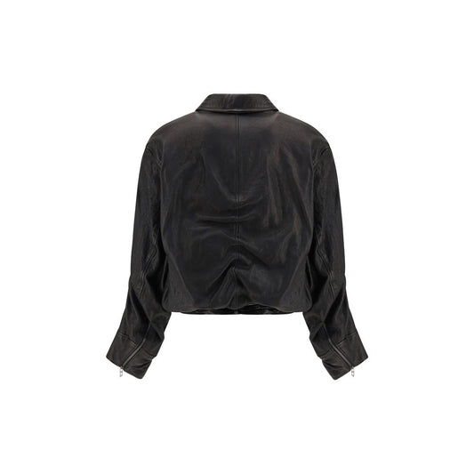 Black Lamb Leather Biker Jacket