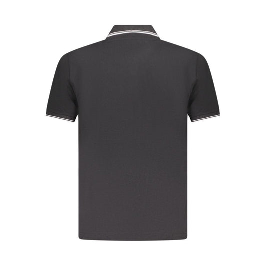 Black Cotton Mens Polo Shirt
