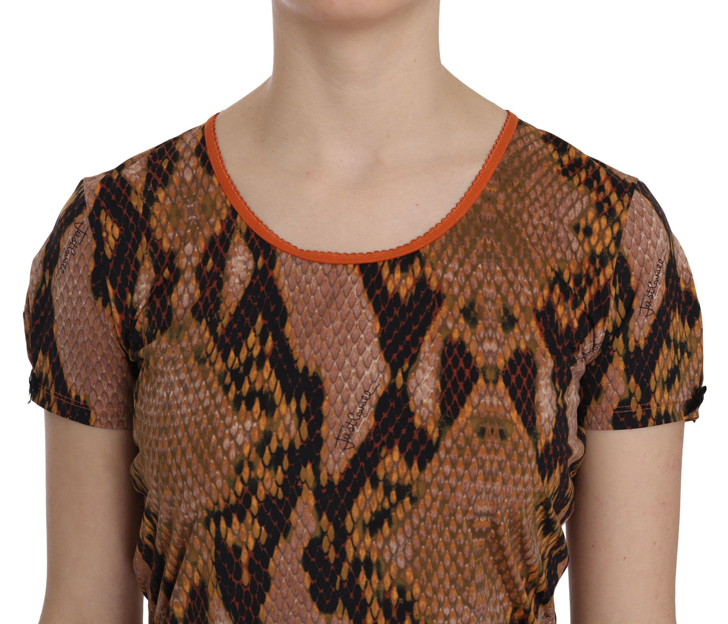 Snake Skin Print Short Sleeve Top T-shirt