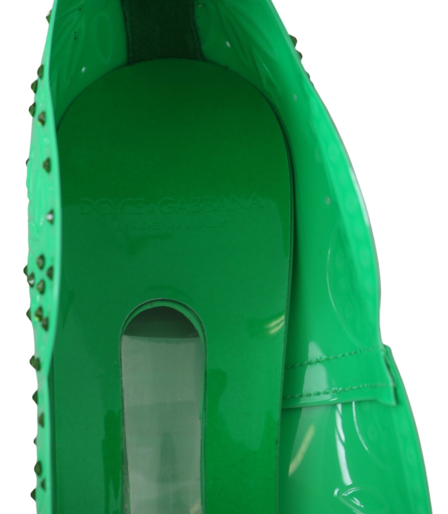 Green Crystal Floral CINDERELLA Heels Shoes