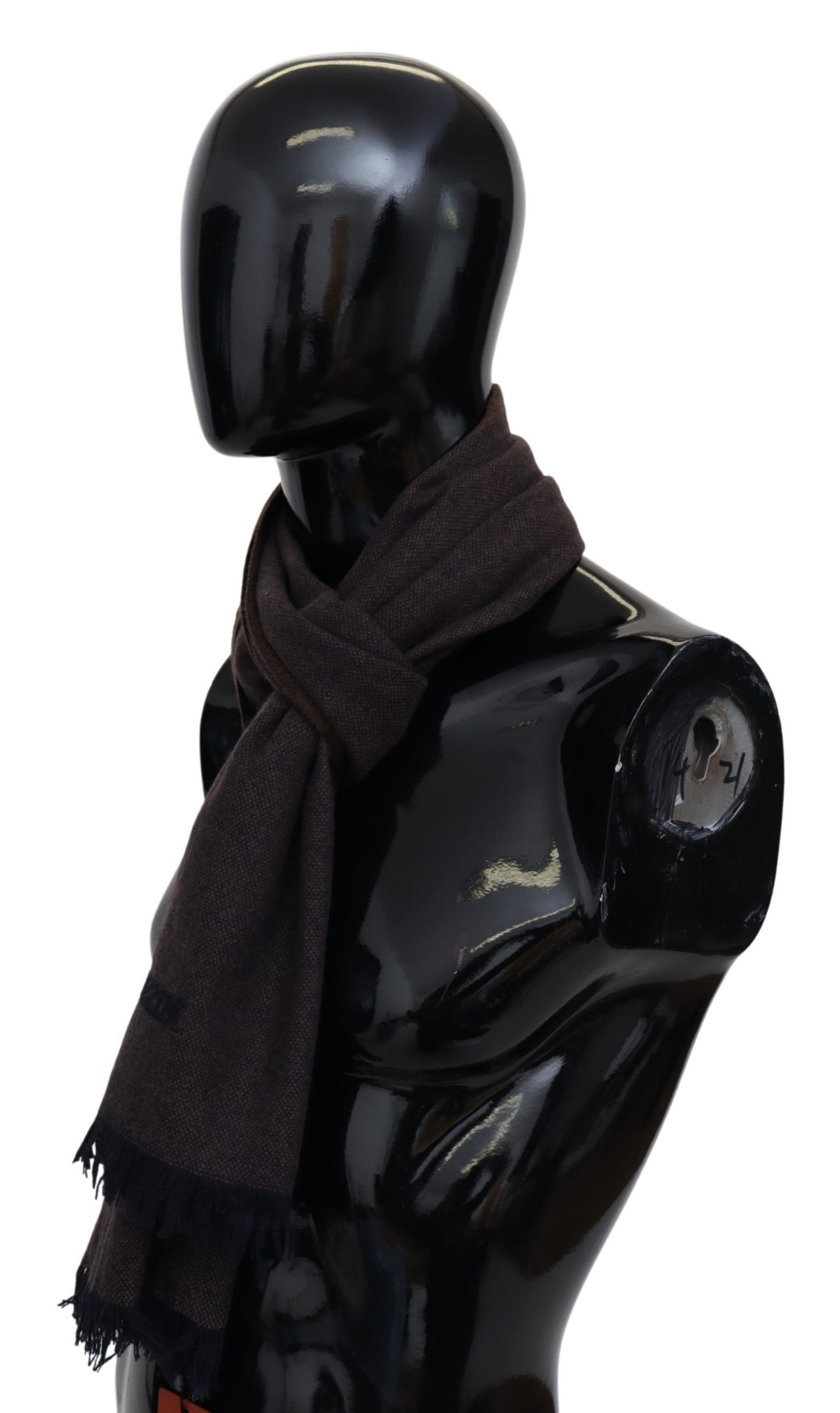 Brown 100% Cashmere Unisex Neck Wrap Fringes Scarf