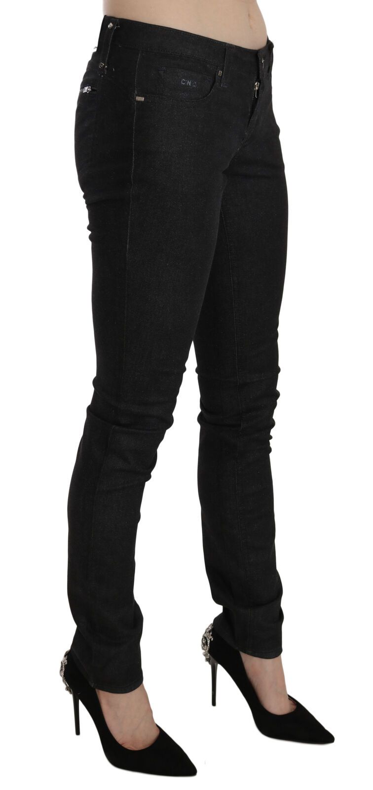 Black Low Waist Skinny Casual Denim Jeans