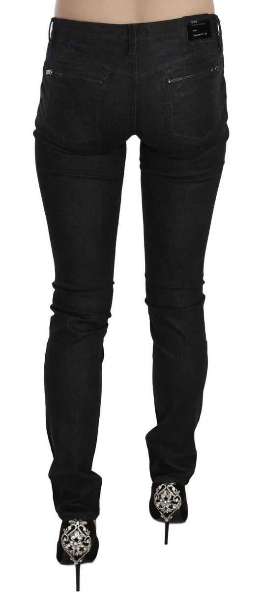 Black Low Waist Skinny Casual Denim Jeans