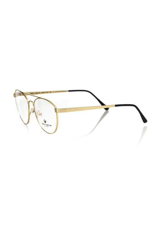 Gold Metallic Men's Frame Aviator Eyeglasses
