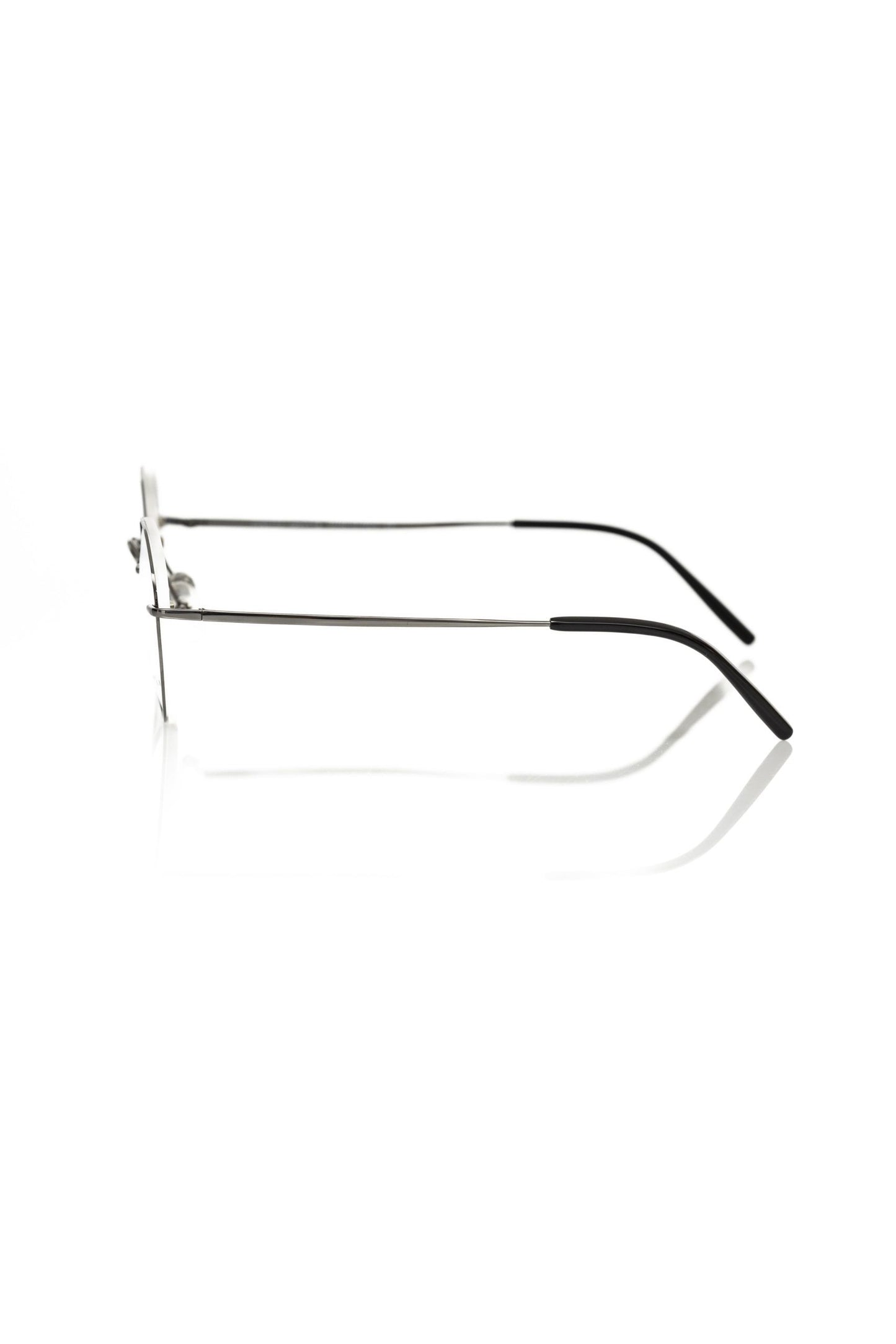 Gray Metallic Men's Eyeglass Frame