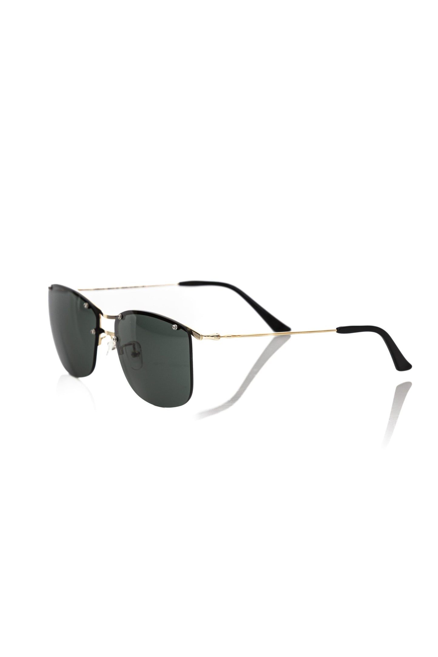 Black Metallic Fibre Men Sunglasses