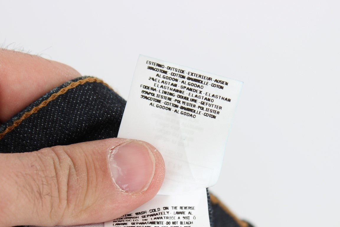 Blue Cotton Stretch Slim Fit Jeans