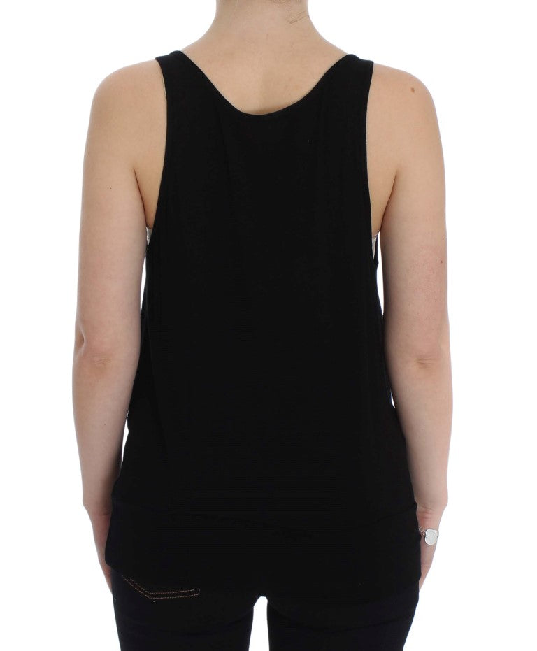 Black Stretch Sleeveless Blouse