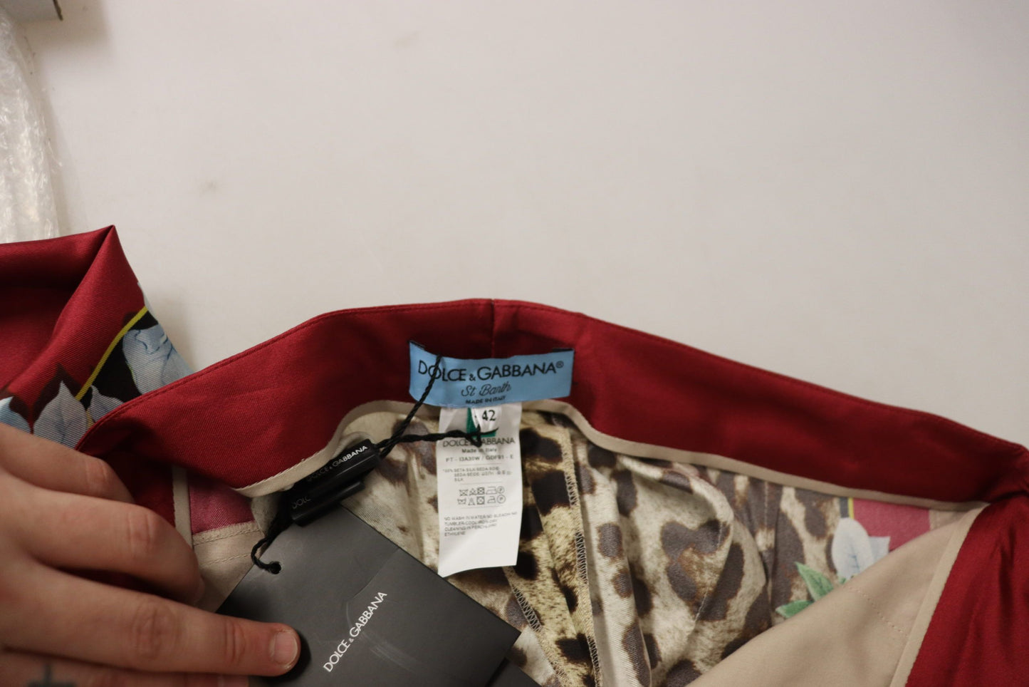 Multicolor Leopard Flora Printed Mid Waist Trouser Pants