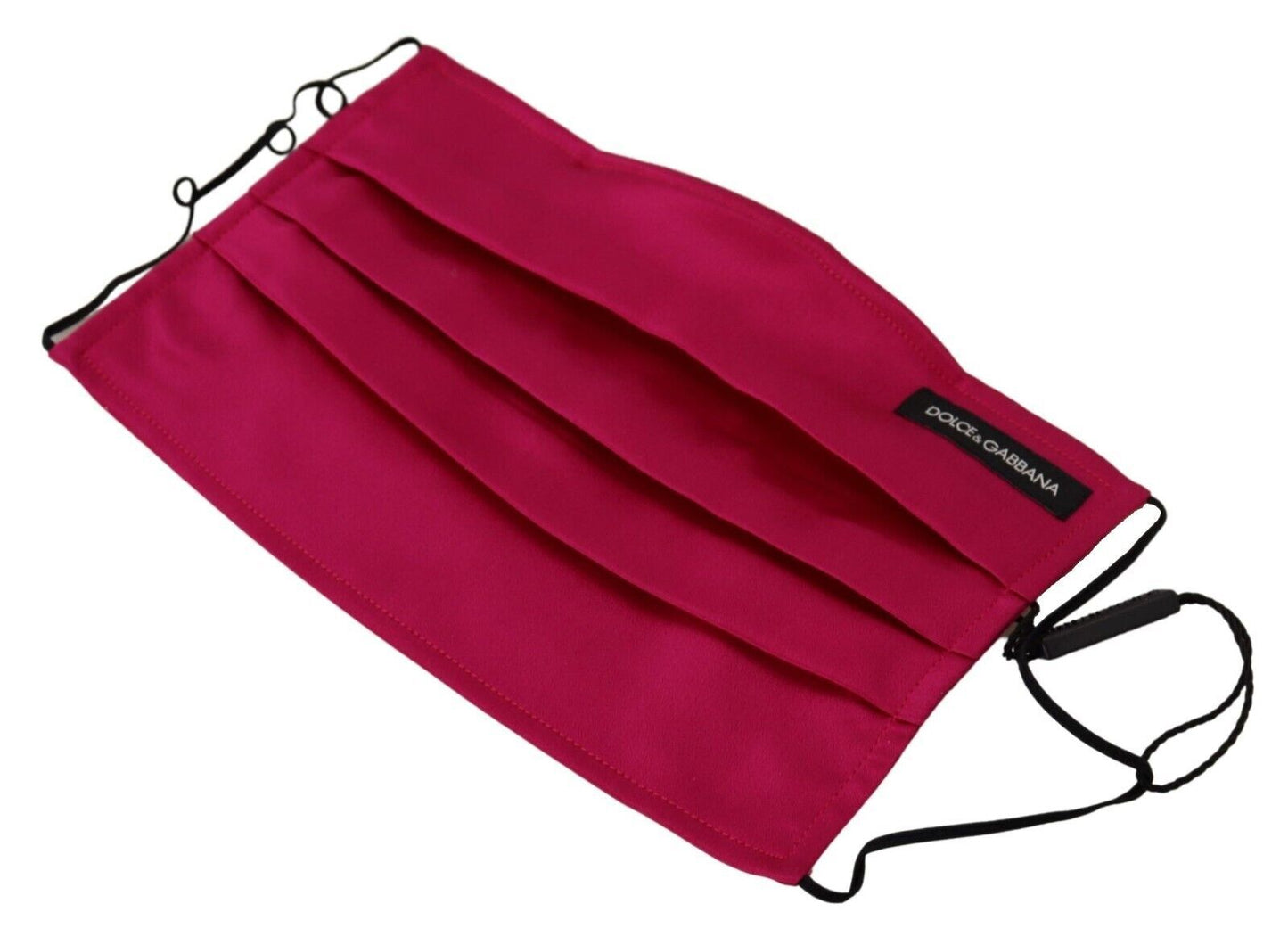 Maroon Silk Pleated Elastic Ear Strap One Size Face Mask