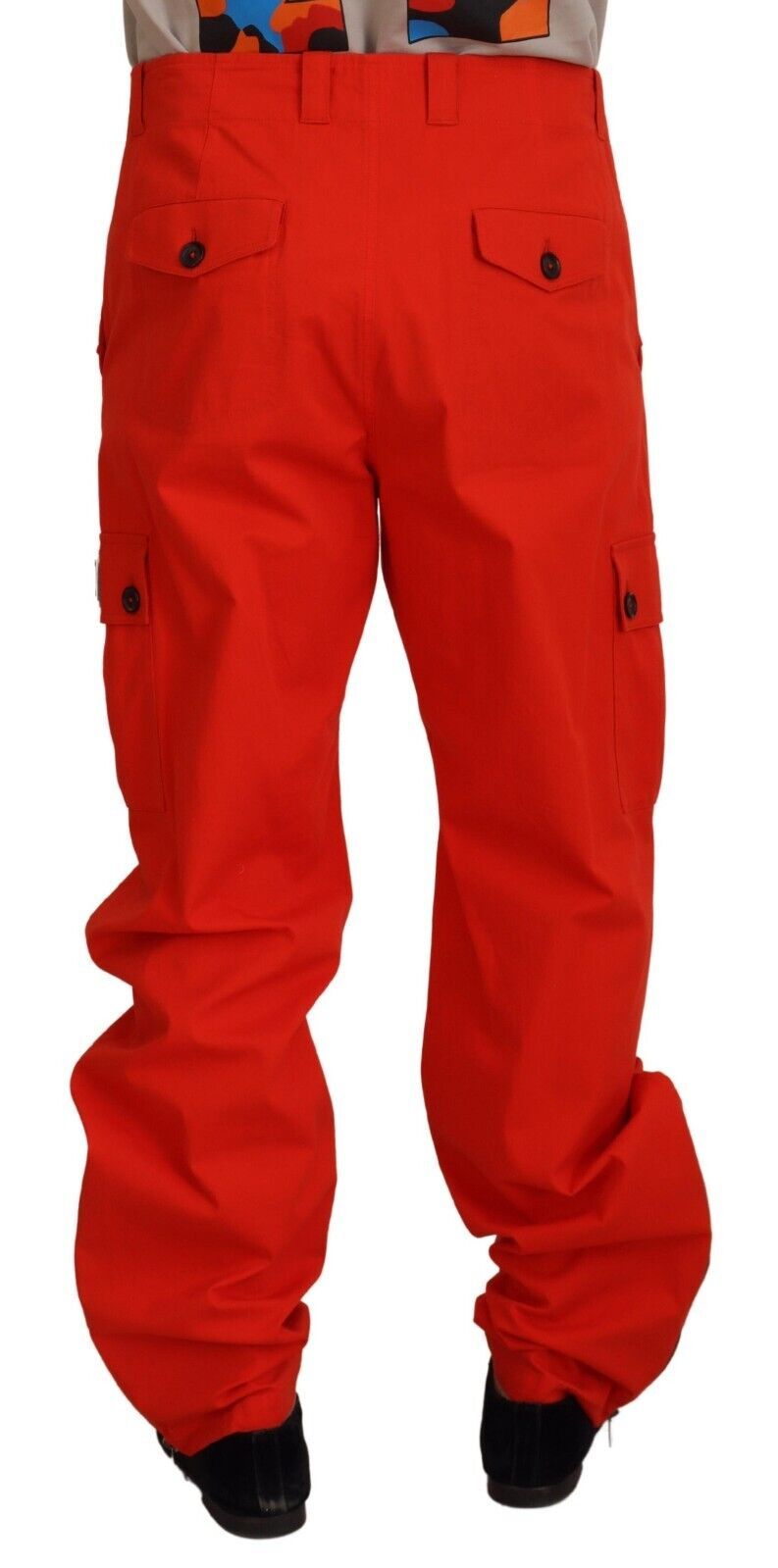 Red Cargo Men Trousers Cotton Pants