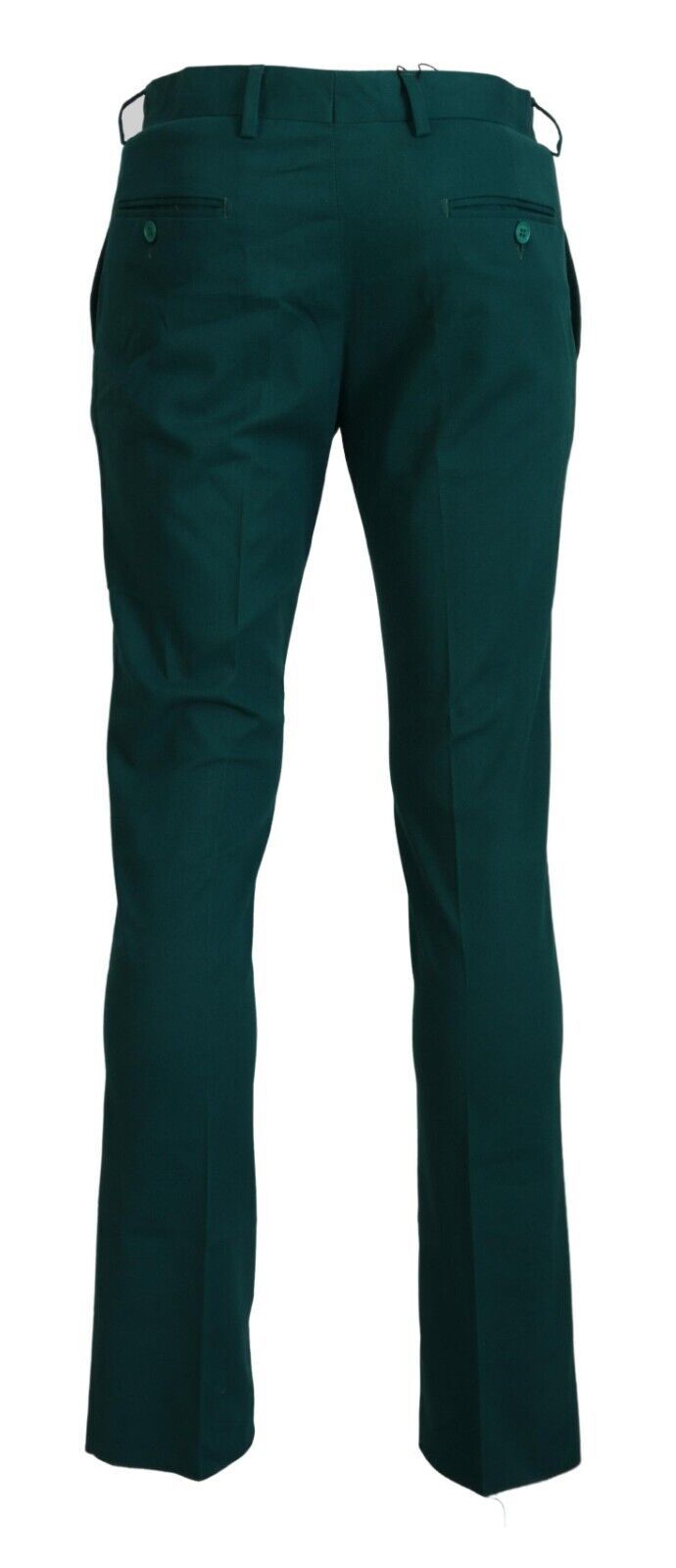 Green Straight Fit Men Formal Trousers Pants