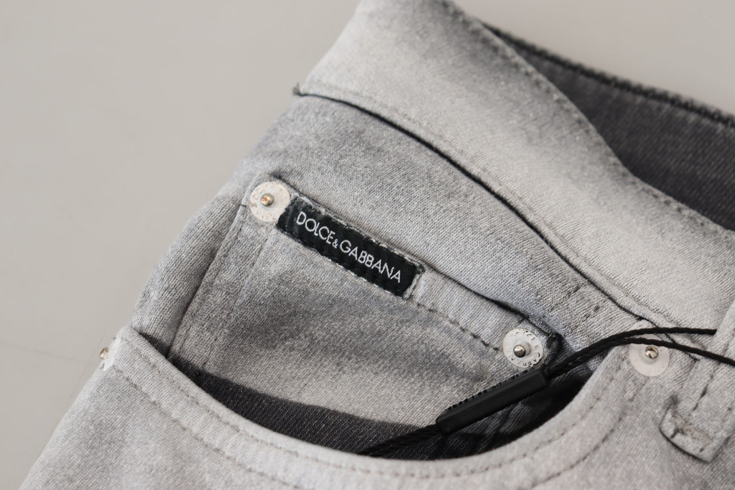 Gray Washed Skinny Men Denim Jeans