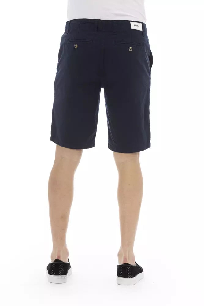 Blue Cotton Men's Bermuda Short