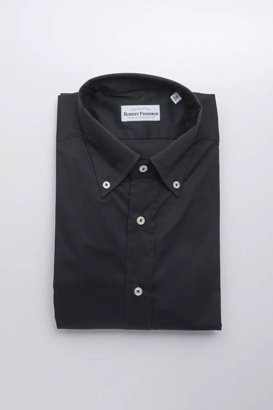 Black Cotton Men's Shirt