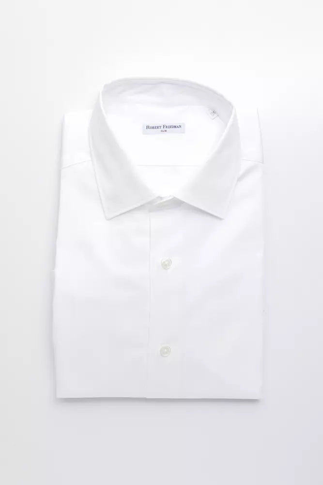 White Cotton Men's Shirt