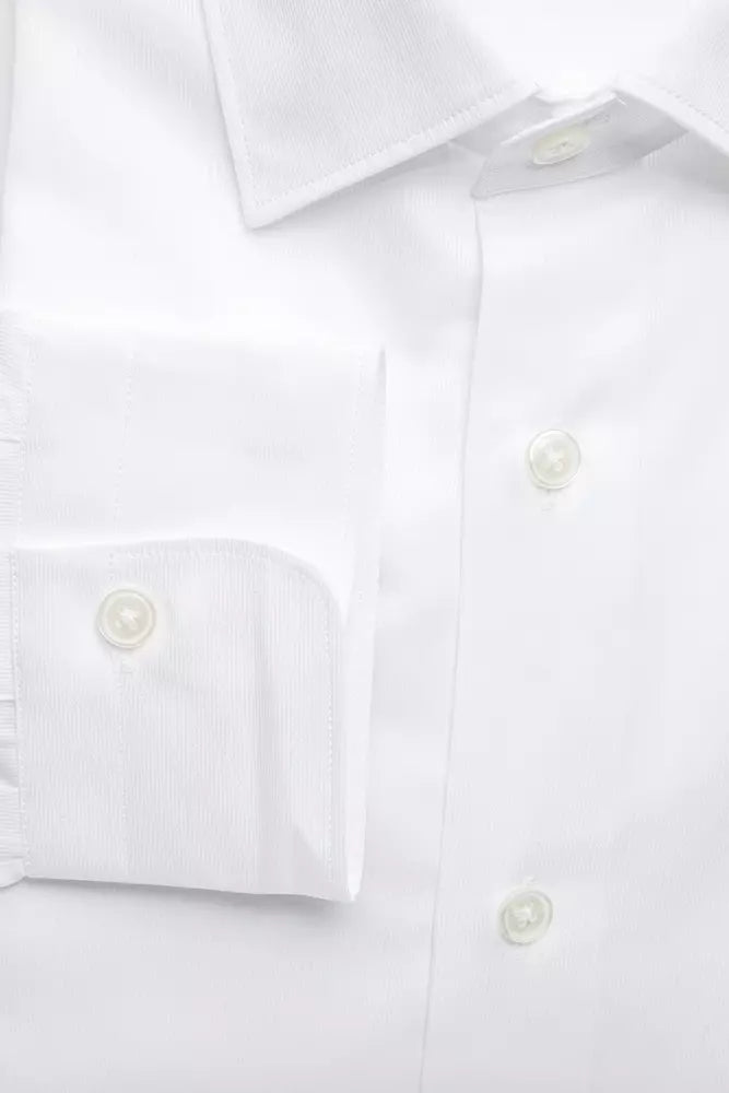 White Cotton Men's Shirt