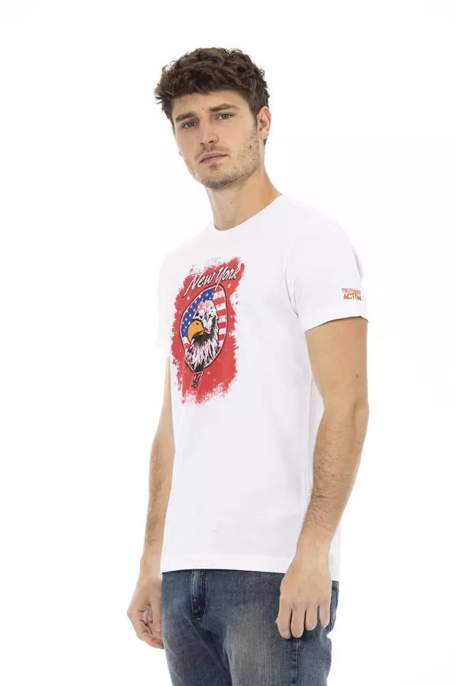 White Cotton Men's T-Shirt