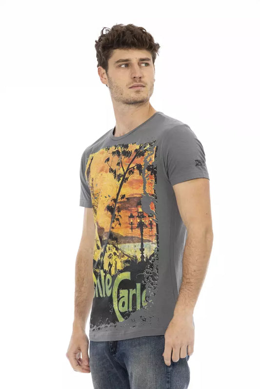 Gray Cotton Men's T-Shirt