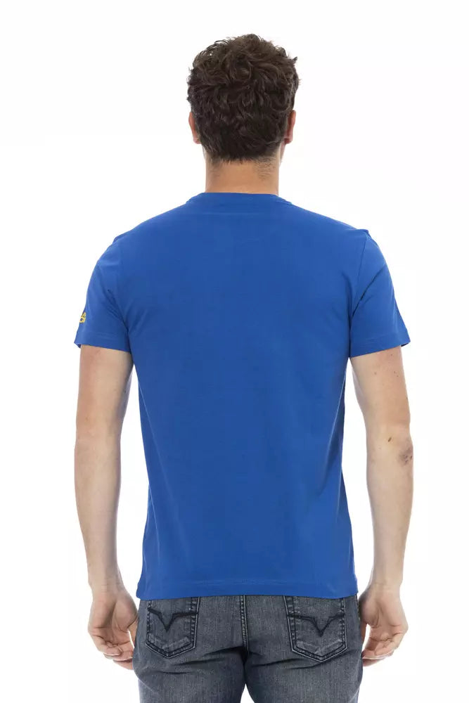Blue Cotton Men's T-Shirt