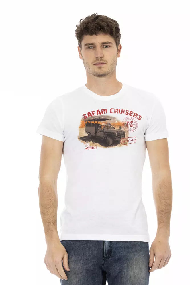 White Cotton Men's T-Shirt