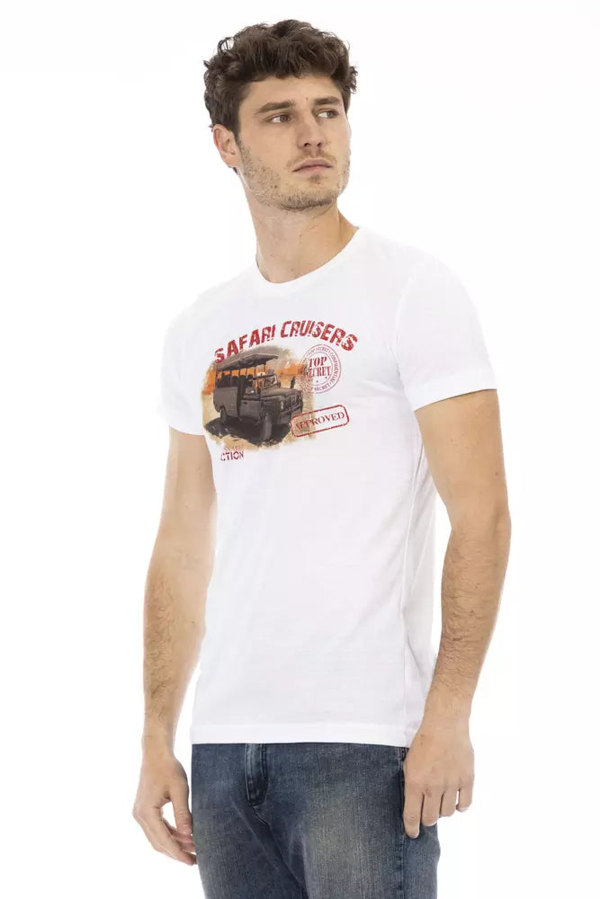 White Cotton Men's T-Shirt