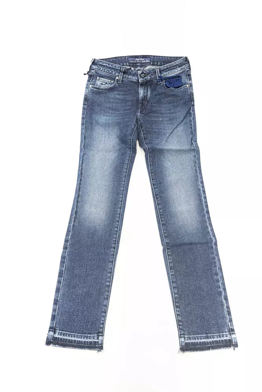 Blue Cotton Women Jeans with Pony Skin Label