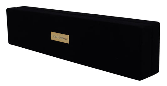 Black Velvet Logo Plaque Storage Bracelet Jewelry Box