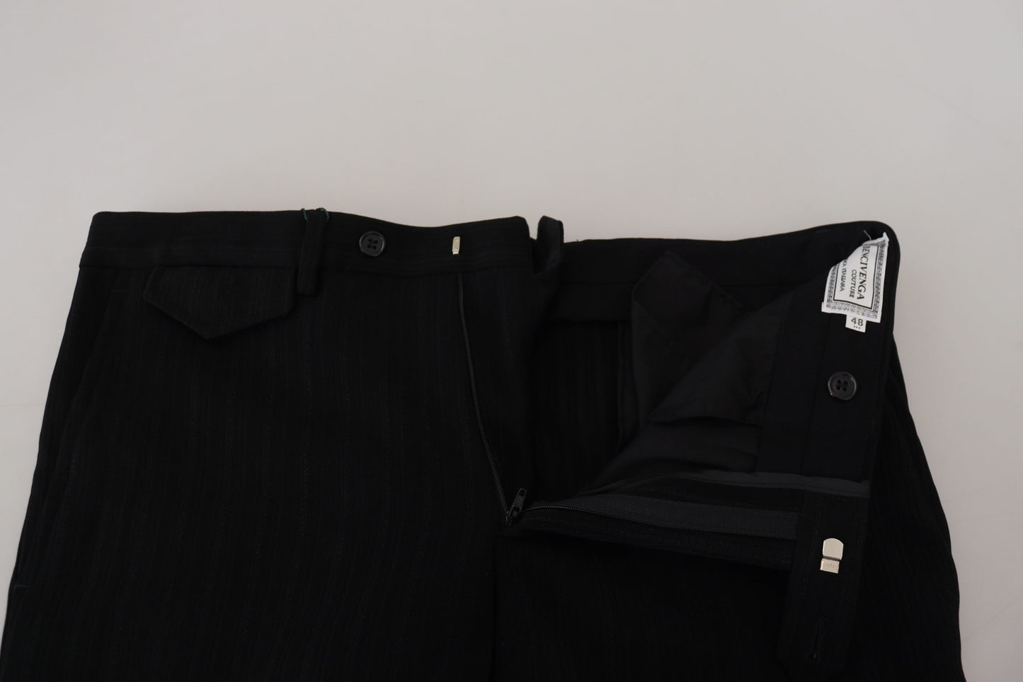 Black Cotton Straight Fit Men Formal Pants